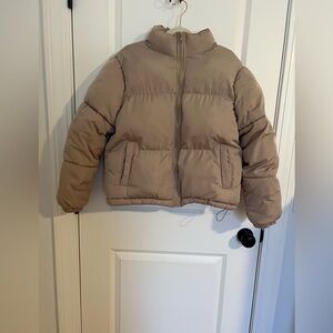 Forever 21 Women's Tan Puffer Jacket
